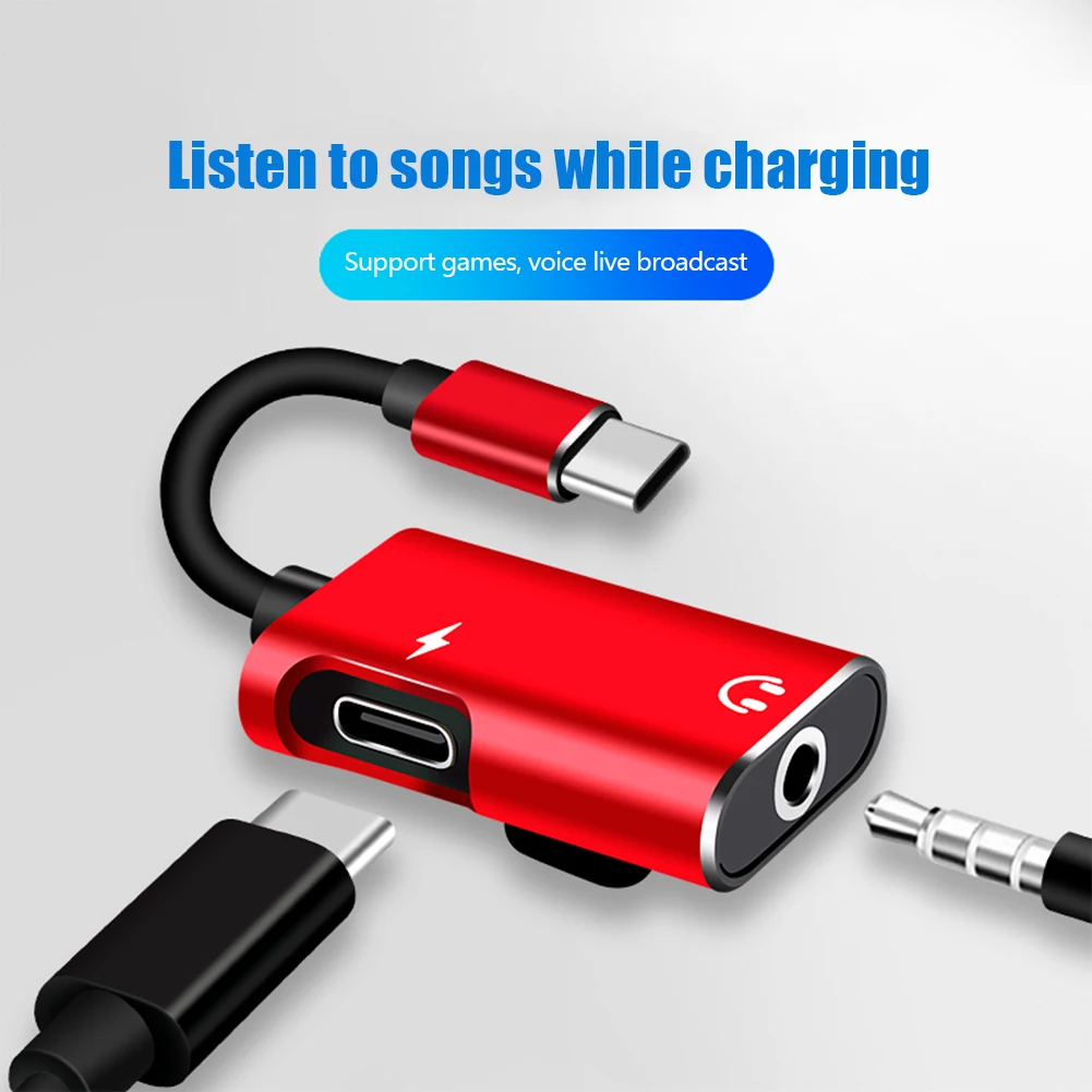 Earphone Splitter Jack - Type C naar 3.5mm Jack Adapter