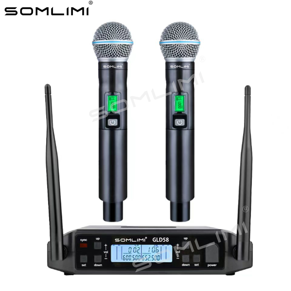 Shure Mic Sm58 - SOMLIMI G24-A58 600MHz Metalen draagbare professionele