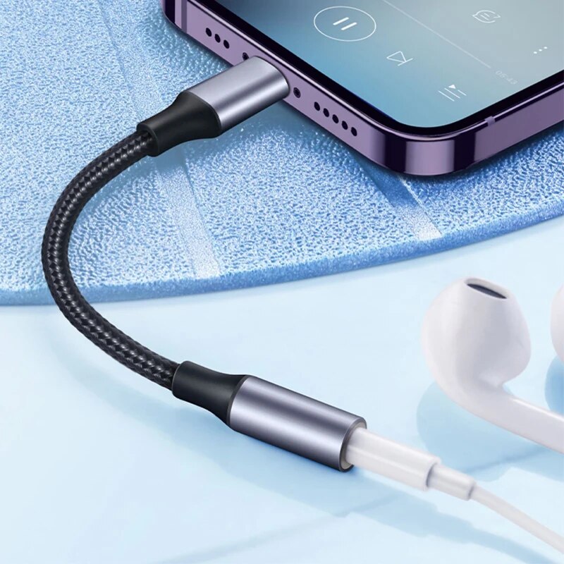 8-pins naar 3,5 mm jack AUX-ka - Earphone Splitter Jack recensie en prijs